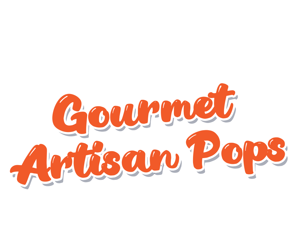 orange Gourmet text Pops